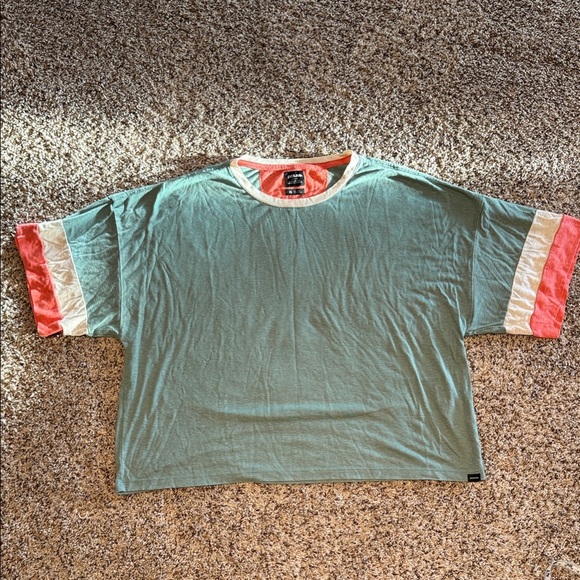 Prana Tops - Prana Red and Green Colorblock T-Shirt XL